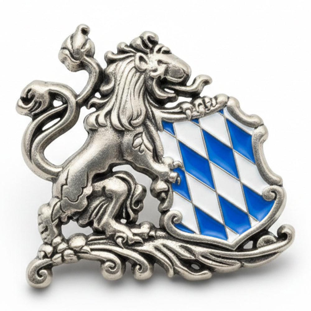 Anstecker Löwe und Bayerisches Wappen
