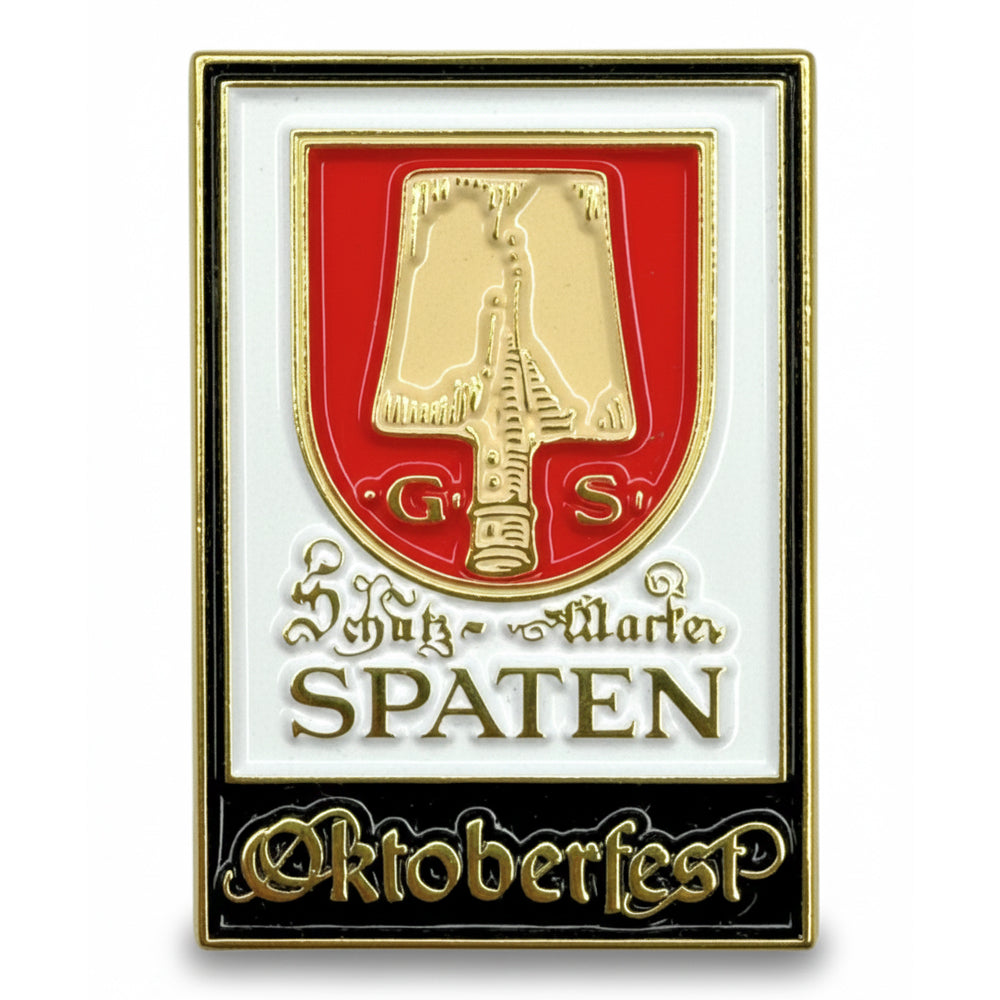 Anstecker Oktoberfest™ Pin Spaten Logo Weiß