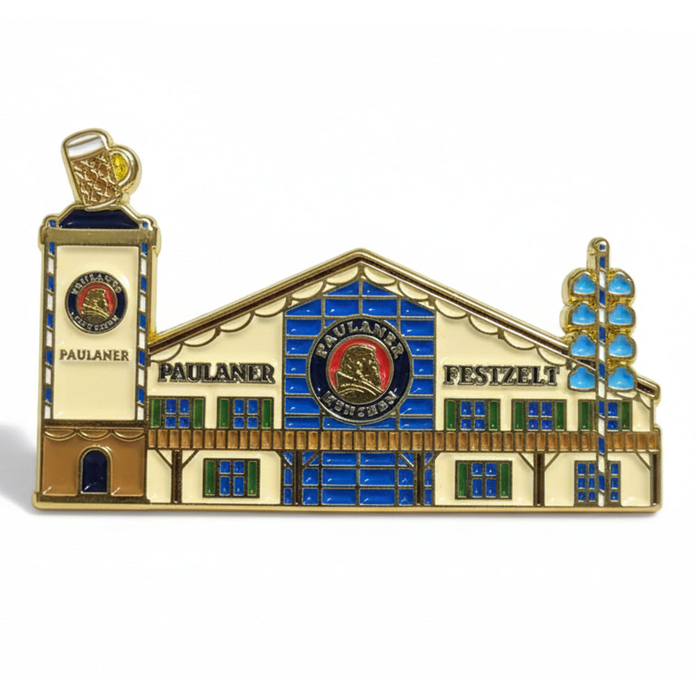 Anstecker Paulaner Festzelt Fassade