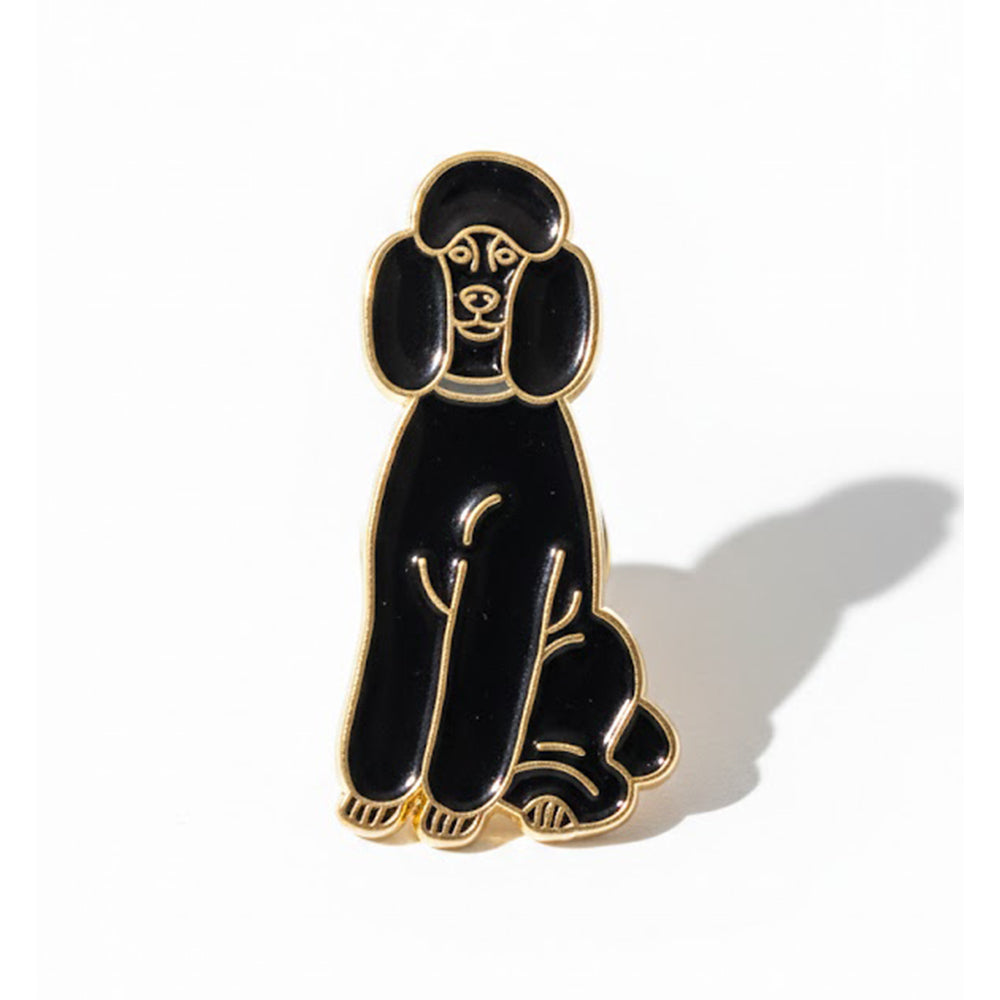 Anstecker Pudel schwarz