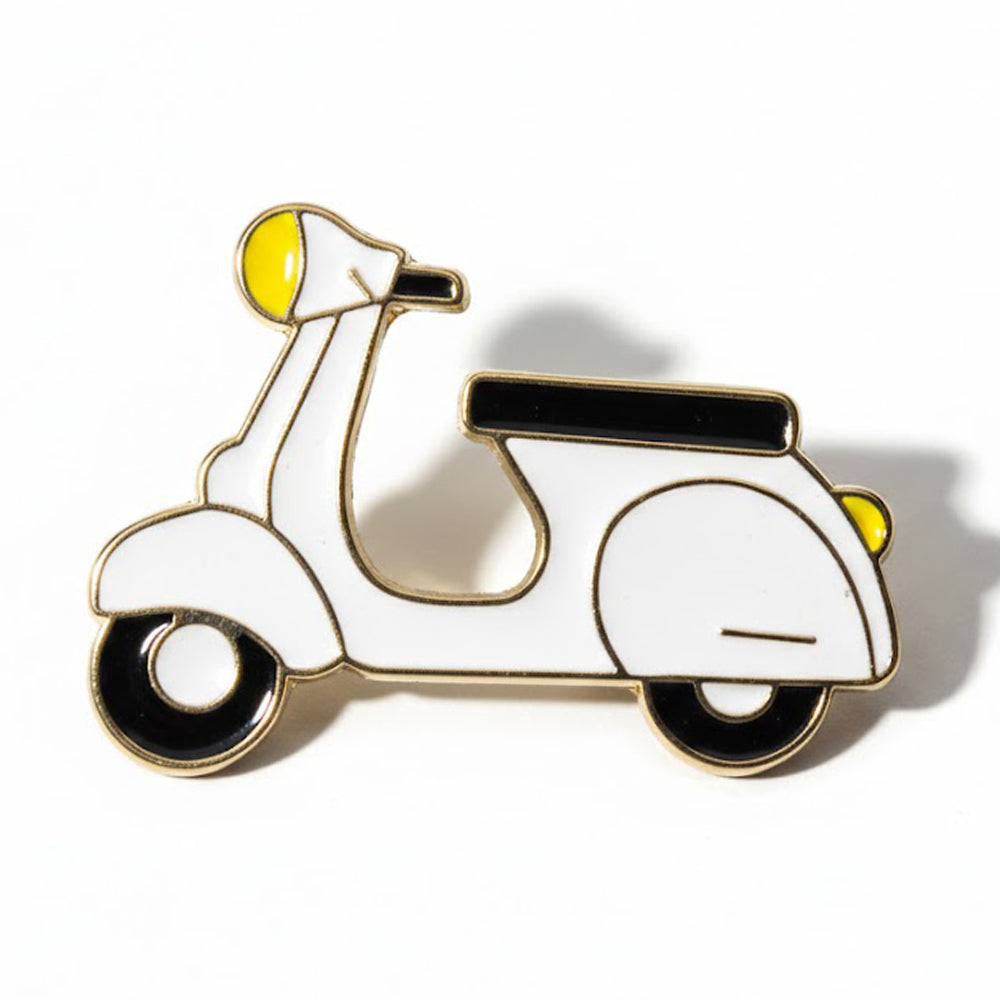 Anstecker Roller weiß