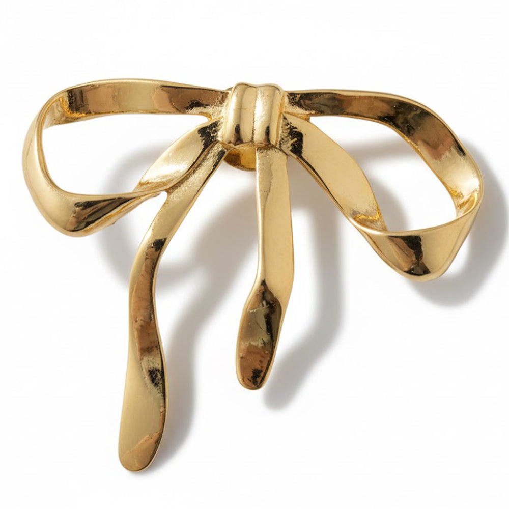 Anstecker Schleife gold