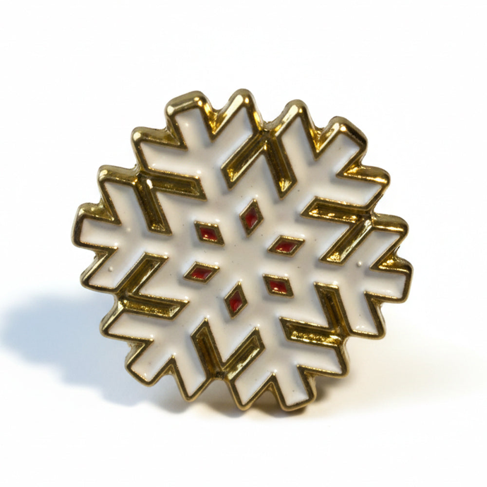 Anstecker Schneeflocke weiß