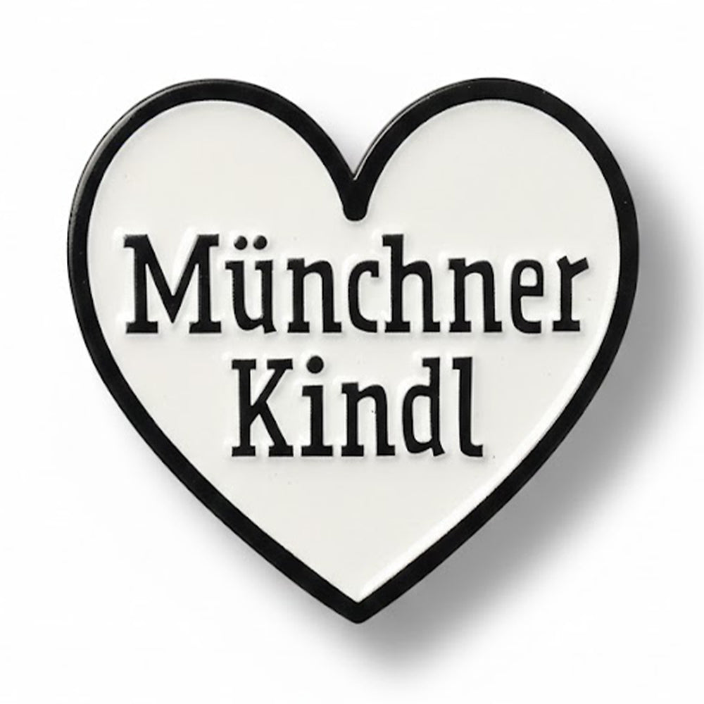 Anstecker Spruch "Münchner Kindl" - Herz