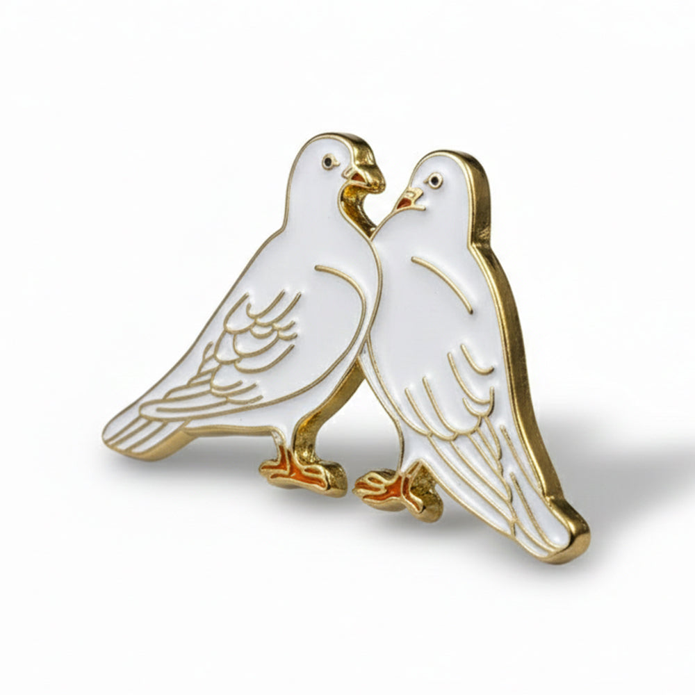Anstecker Tauben weiß
