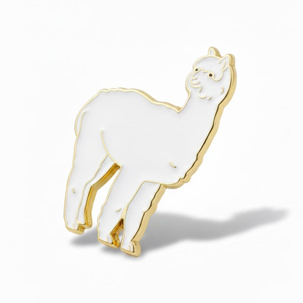 Anstecker weißes Alpaka