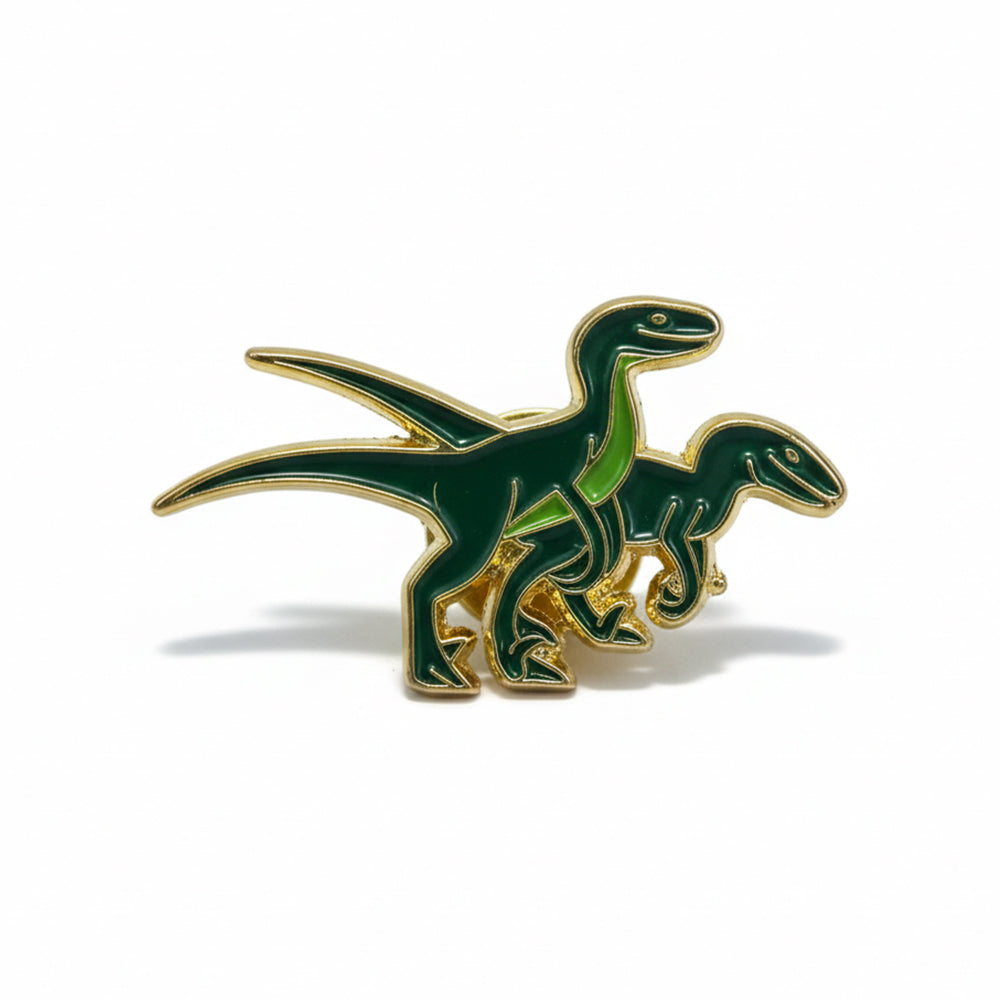 Anstecker zwei Dinosaurier